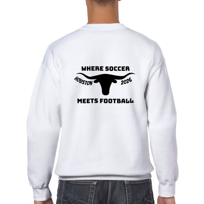 Houston 2026: Where Soccer Meets Football Classic Crewneck Sweatshirt